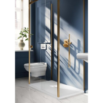 Cot racord Villeroy&Boch, Universal Showers, pătrat cu suport duș, brushed gold